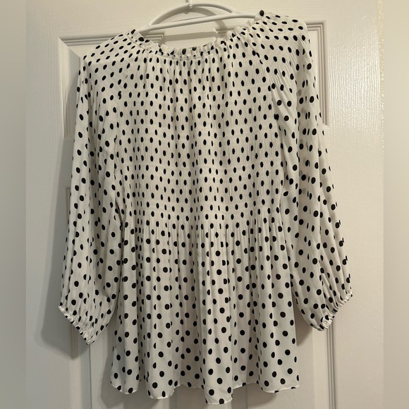 Melissa Paige Black and White Polka Dot Blouse - Picture 6 of 9